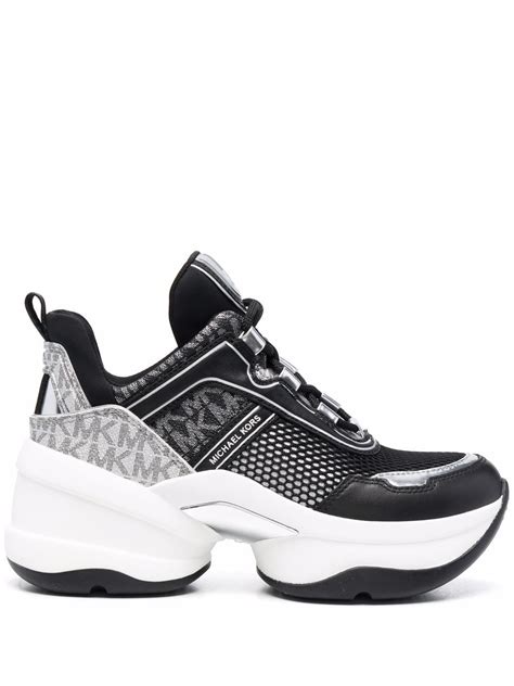 michael kors olympia dad sneakers black|michael kors olympia sneakers sale.